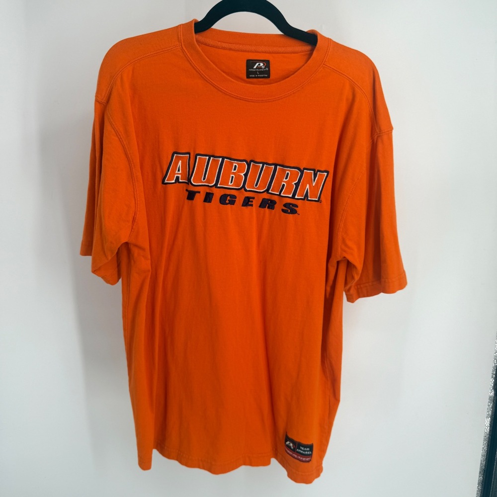 Pro Player Auburn Tigers L Orange Graphic T-Shirt NCAA Short Sleeve Embroidered